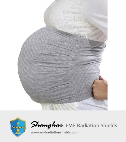EMF Protection Belly Band, Silver Fiber Fabric. Radiation Protection from 5G, 4G, WiFi, Cellular, Bluetooth