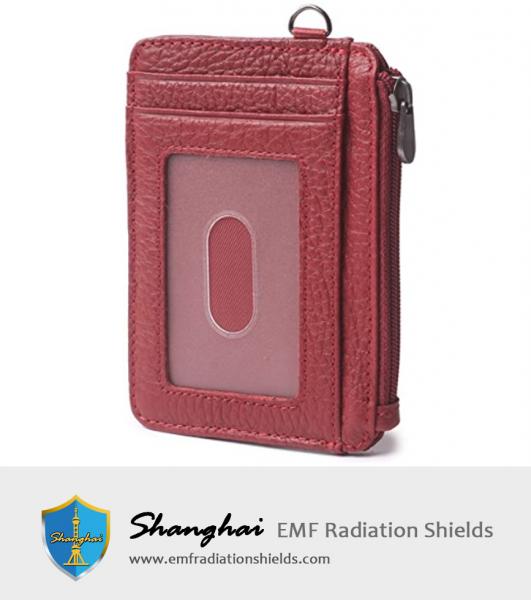 Slim Wallets Front Pocket Credit Card Holder RFID Blocking Leather Zipper Coins Purse